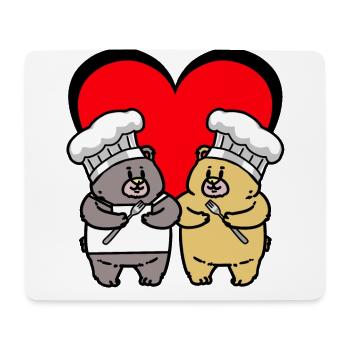 Teddybär Koch Geburtstagsgeschenk Köchin kochen - Mousepad (Querformat) - Weiß - Vorne