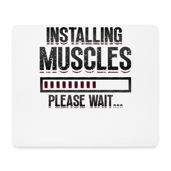 Installation Von Muskeln, Bitte Warten - Mousepad (Querformat) - Weiß - Vorne