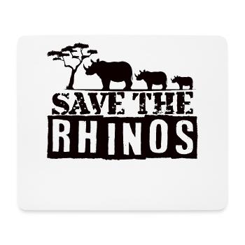 Nashorn Nashorn Safari Zoo Wildnis Tierwelt - Mousepad (Querformat) - Weiß - Vorne