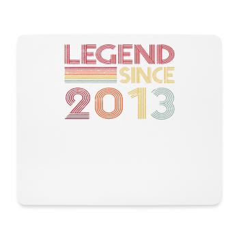 2013 Geburtstag Legend since Retro Vintage - Mousepad (Querformat) - Weiß - Vorne