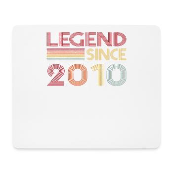 2010 Geburtstag Legend since Retro Vintage - Mousepad (Querformat) - Weiß - Vorne
