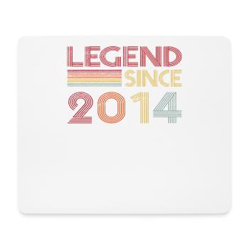 2014 Geburtstag Legend since Retro Vintage - Mousepad (Querformat) - Weiß - Vorne