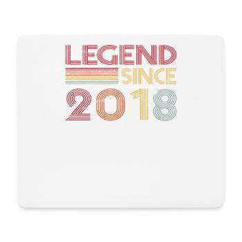 2018 Birthday Legend since Retro Vintage - Mouse Pad (horizontal) - white - Front