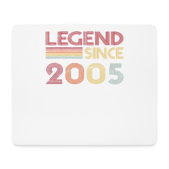 2005 Geburtstag Legend since Retro Vintage - Mousepad (Querformat) - Weiß - Vorne