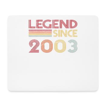2003 Geburtstag Legend since Retro Vintage - Mousepad (Querformat) - Weiß - Vorne
