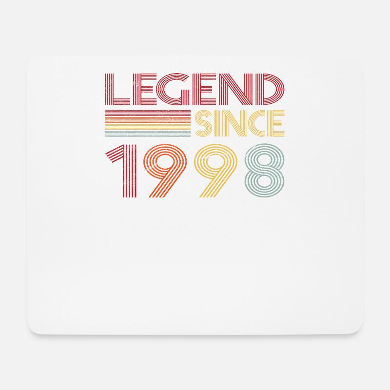1998 Geburtstag Legend since Retro Vintage - Mousepad (Querformat) - Weiß
