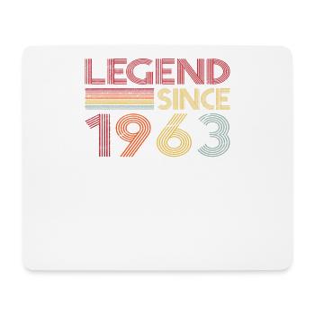 1963 Geburtstag Legend since Retro Vintage - Mousepad (Querformat) - Weiß - Vorne