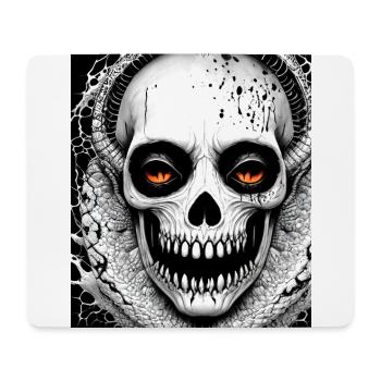 Horror Fan Motif Skulls Horror Movie Death Metal - Mouse Pad (horizontal) - white - Front