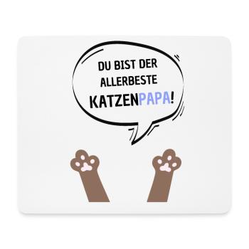 Du bist der beste Katzenpapa braun - Mousepad (Querformat) - Weiß - Vorne