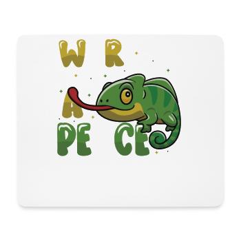 Peace Cameleon, mouvement pour la paix - Tapis de souris (format paysage) - blanc - Devant