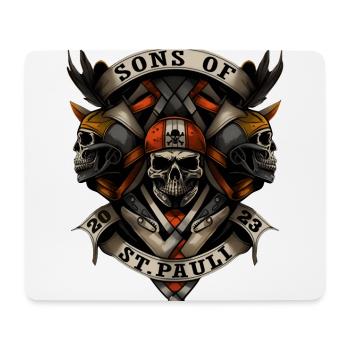 Hamburg Sons of St. Pauli 2023 - Biker - Mousepad (Querformat) - Weiß - Vorne