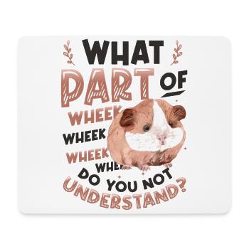 Wheek Wheek Wheek, cobaye - Tapis de souris (format paysage) - blanc - Devant