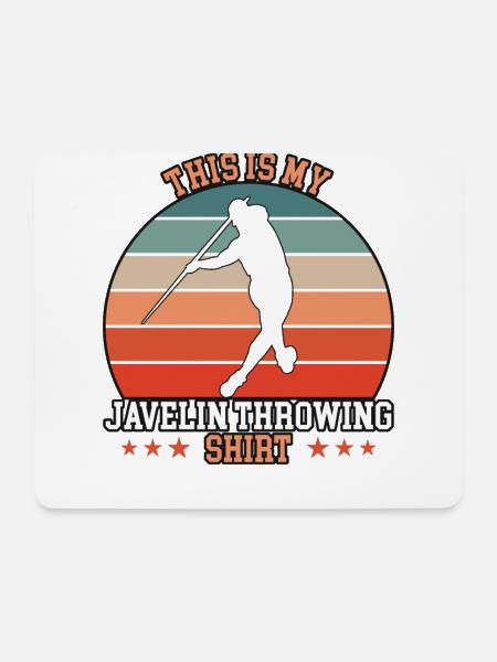 Javelin Throwing Speerwurf - Mousepad (Querformat) - Weiß