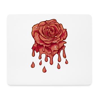 Die Rote Japanische Retro Rosen-grafik - Mousepad (Querformat) - Weiß - Vorne