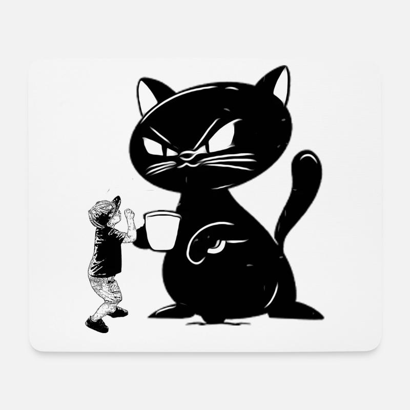 Katze - Mousepad (Querformat) - Weiß