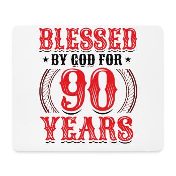 Religious by God for 90 years - Mouse Pad (horizontal) - white - Front