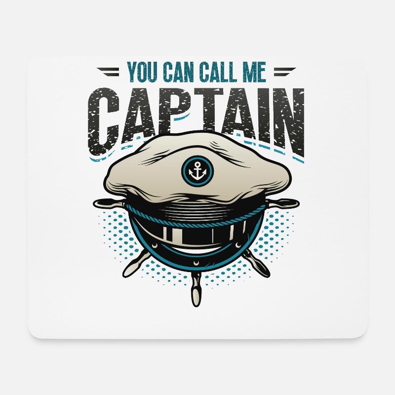 Du Kannst Mich Kapitän Nennen, Bootsführer - Mousepad (Querformat) - Weiß