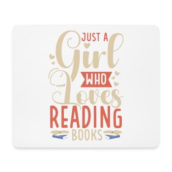 Buchleser Leseliteratur Bücherwurm Geschenkidee - Mousepad (Querformat) - Weiß - Vorne