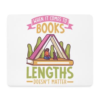 Book Reader Reading Literature Bookworm Gift Idea - Mouse Pad (horizontal) - white - Front