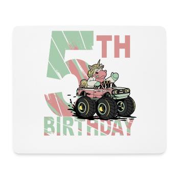 Girl's birthday 5 years I am already 5 years old - Mouse Pad (horizontal) - white - Front