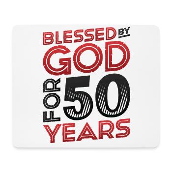 Religiously by God Happy for 50 Years - Mouse Pad (horizontal) - white - Front
