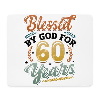 Religious by God for 60 years - Mouse Pad (horizontal) - white - Front