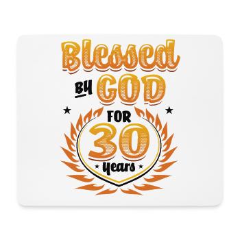 Religious by God for 30 years - Mouse Pad (horizontal) - white - Front