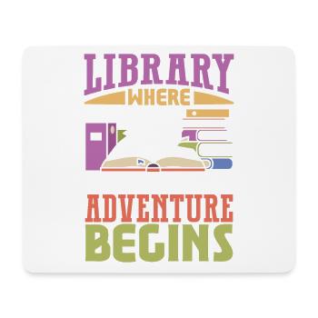 Buchleser Leseliteratur Bücherwurm Geschenkidee - Mousepad (Querformat) - Weiß - Vorne