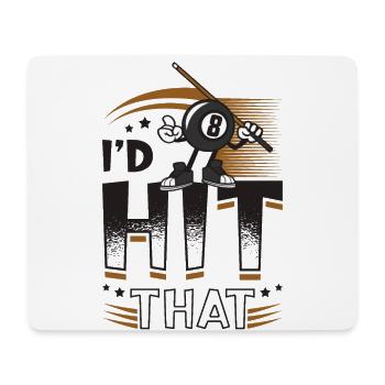 Id Hit That Pool Billiards - Mousepad (Querformat) - Weiß - Vorne