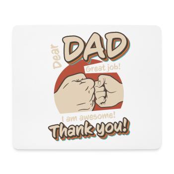Best Dad, Father's Day and Birthday - Mouse Pad (horizontal) - white - Front