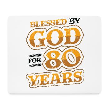Religious by God, for 80 years - Mouse Pad (horizontal) - white - Front