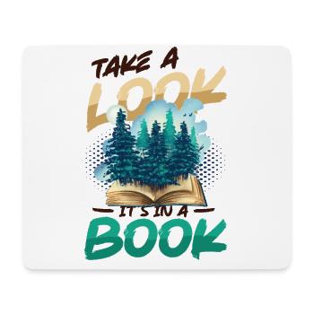 Look what's in a book: Reading Lover - Mouse Pad (horizontal) - white - Front
