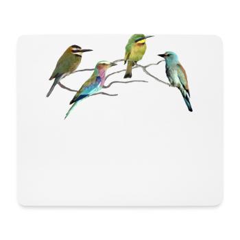 Bienenfresser - Racken - Vögel in Afrika - Mousepad (Querformat) - Weiß - Vorne