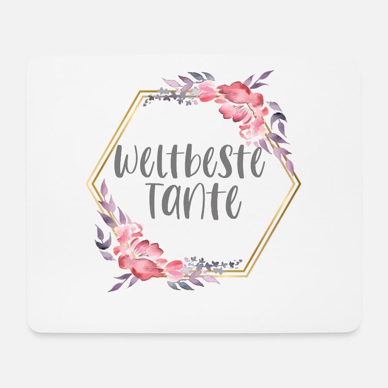 Weltbeste Tante Patentante Geburtstag Geschenk - Mousepad (Querformat) - Weiß