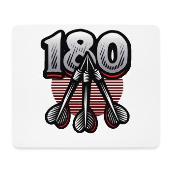 180 Dartboard, Triple 20, Dart player - Mouse Pad (horizontal) - white - Front
