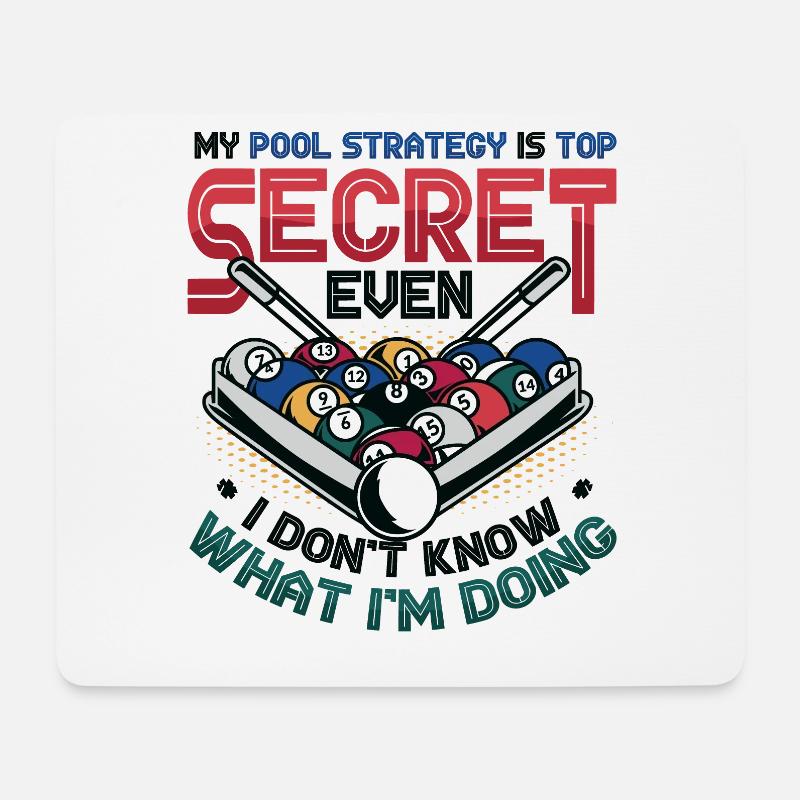 Funny pool player, billiards pool league - Mouse Pad (horizontal) - white