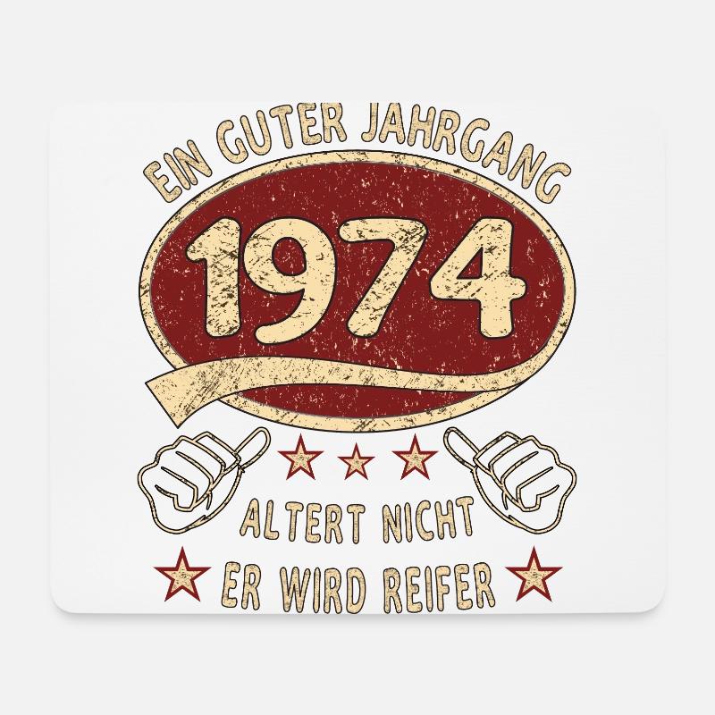 49. Geburtstag 1974 Guter Jahrgang - Mousepad (Querformat) - Weiß