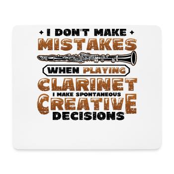 Clarinettiste, fait de la créativité spontanée - Tapis de souris (format paysage) - blanc - Devant