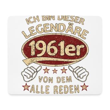 62. Geburtstag 1961 62 er Geburtstag - Mousepad (Querformat) - Weiß - Vorne