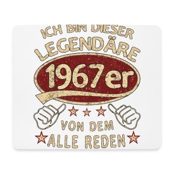 56. Geburtstag 1967 56 er Geburtstag - Mousepad (Querformat) - Weiß - Vorne