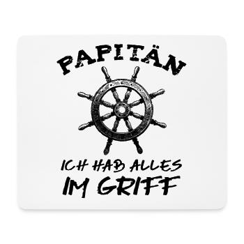 Papitän - Kapitän Bester Papa Geburt Vatertag - Mousepad (Querformat) - Weiß - Vorne
