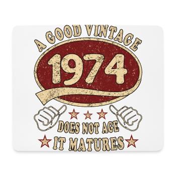 49th Birthday 1974 49er Good vintage - Mouse Pad (horizontal) - white - Front