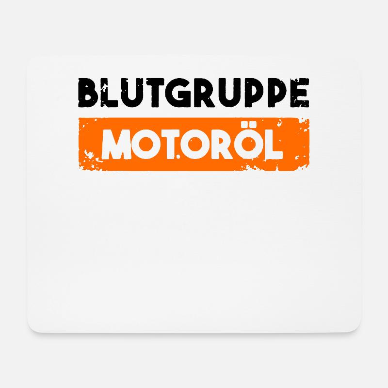 Blutgruppe Motoröl - Auto Schrauber Kfz Mechaniker - Mousepad (Querformat) - Weiß