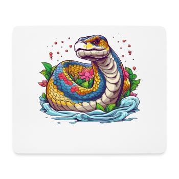 Rainbow Anaconda - Mouse Pad (horizontal) - white - Front