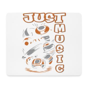Musican Lover Headphones Just Music - Mouse Pad (horizontal) - white - Front