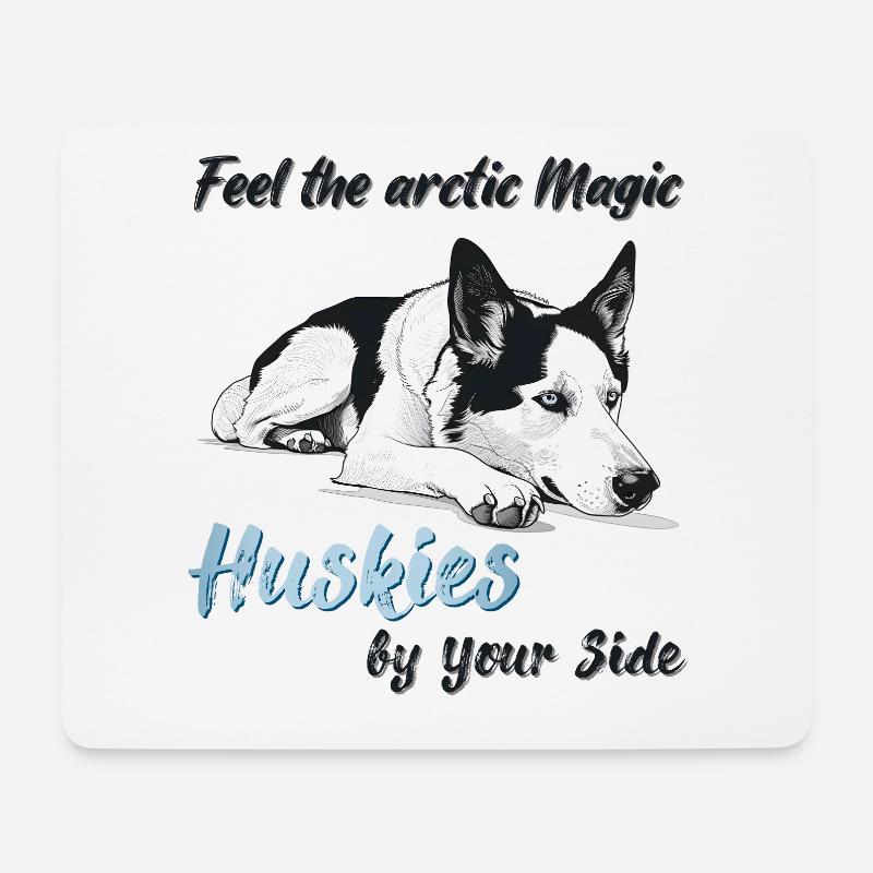 Husky Magic - Mousepad (Querformat) - Weiß
