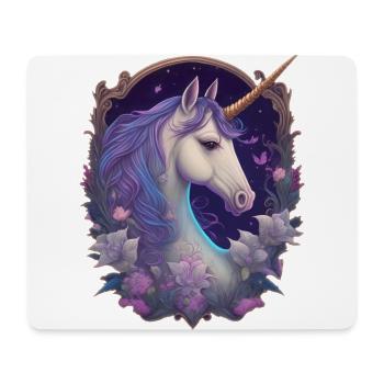 Licorne gothique Poney Magique Cheval Enchanteur - Tapis de souris (format paysage) - blanc - Devant