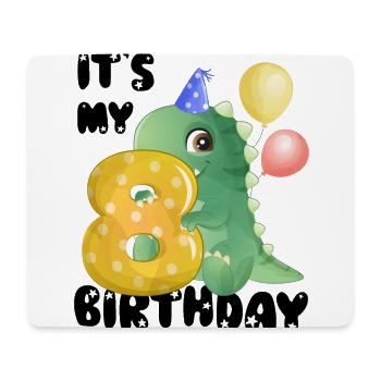 C’est mon anniversaire, 8ème anniversaire, joyeux anniversaire - Tapis de souris (format paysage) - blanc - Devant