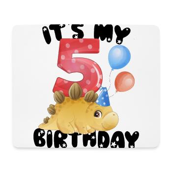 Its My Birthday, 5. Geburtstag, Happy Birthday - Mousepad (Querformat) - Weiß - Vorne