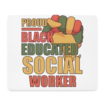 Travail social de l’école des travailleurs sociaux noirs - Tapis de souris (format paysage) - blanc - Devant